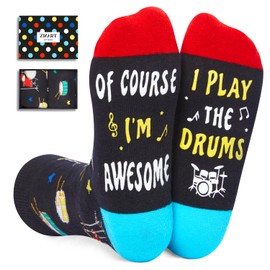 Zmart Drum Gifts for Men Women - Drummer Socks Drumming Gifts, Drumline Gifts Percussion Music Gifts