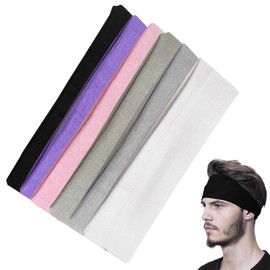 Pack of 6 Women's Hair Bands, Elastic Headbands, Thin Sports Headbands, Yoga Headbands, Wide, Headband for Women, Band Wide Elastic, Hair Summer Hairband, Sporty Cotton Headband
