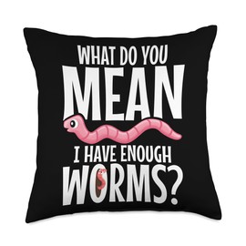 Vermicomposting Bin Compost Worm Farming Worm Compost Throw Pillow