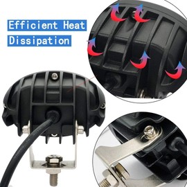 Forklift Blue Warning Light, Led Blue Forklift Safety Light,12V-80V 20W Spotlight for Fork Truck Warehouse Indicator 4Pcs