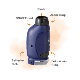 moses. Expedition Natur Outdoor Pocket Microscope - Portable Microscope for Children with 50-250x Magnification, LED Light, Compact and Lightweight, Perfect for Outdoor Discoveries