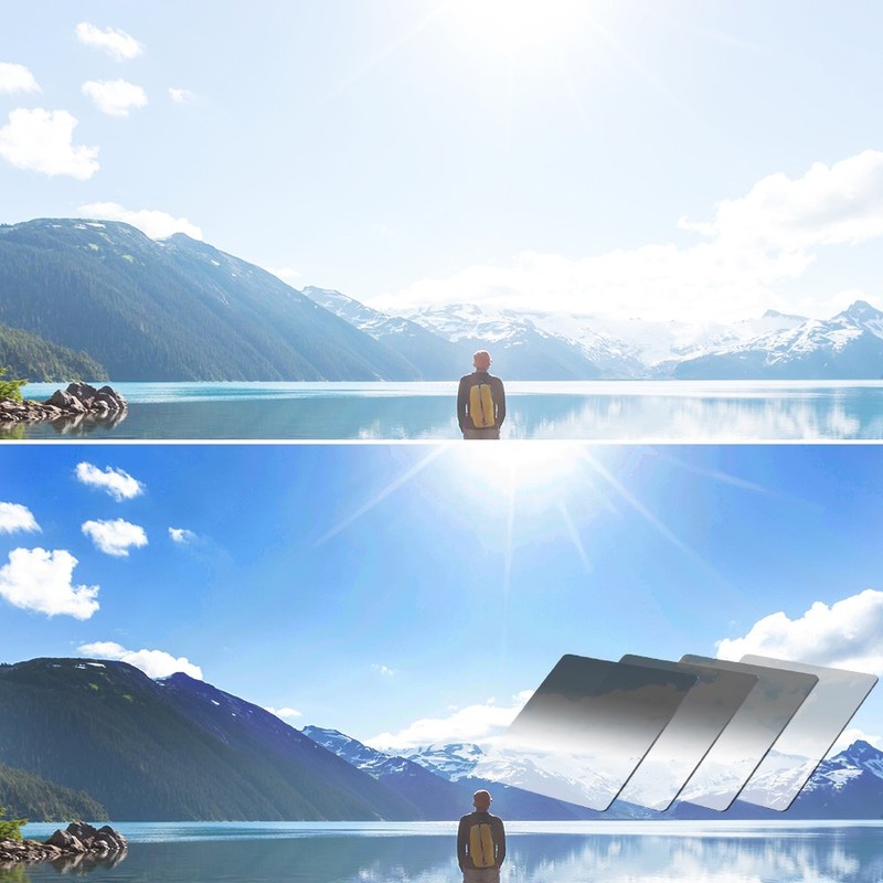 XCSOURCE 8 Piece Rectangular Filter Set ND2 ND4 ND8 ND16