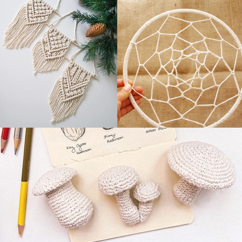 G2PLUS 328 Feet 3mm Natural Cotton String for Crafts,Gift Wrapping