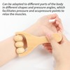 MAEXUS Wooden Massage Roller Set, Massage Roller with Handle, Fascia
