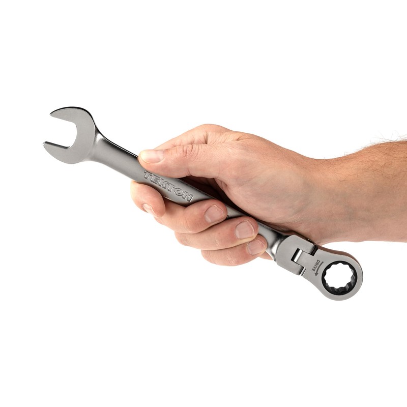 TEKTON 18 mm Flex Head 12-Point Ratcheting Combination Wrench |