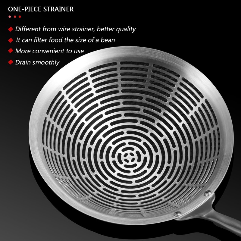 Collfa Cooking Skimmer 304 Stainless Steel Spider Strainer Handheld Metal
