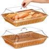 Mumufy 2 Pack Imitation Rattan Bread Basket Wicker Bread Basket