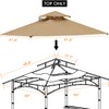 Ontheway 5FT x 8FT Double Tiered Replacement Canopy Grill BBQ