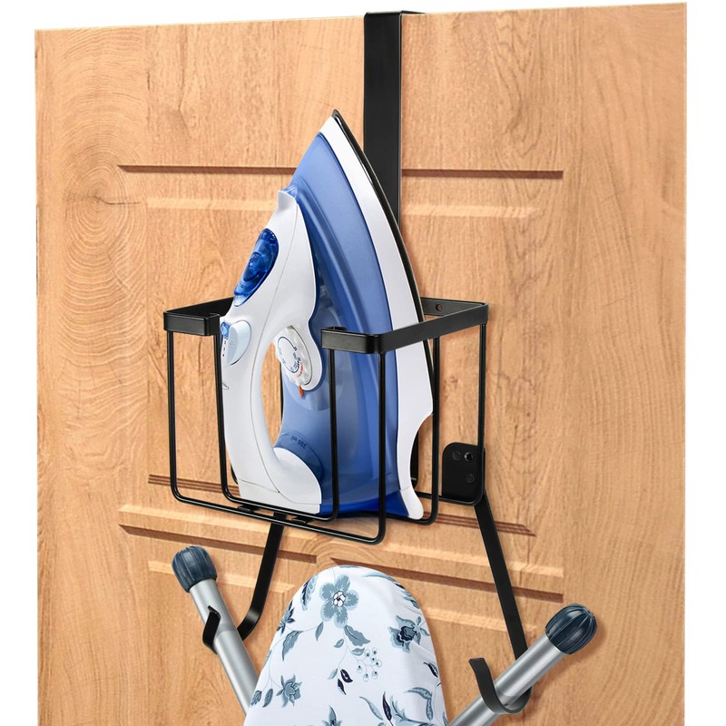 ORLESS Over The Door/Wall Mount Ironing Board Hanger, Laundry Room