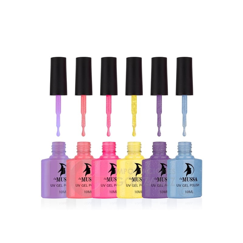 Esmaltes Para Uñas Mussa Gelish Semipermanente 10 ml x 6