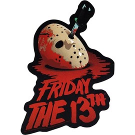 Friday The 13th - Jason's Bloody Mask with Knife - Die Cut Sticker/Decal