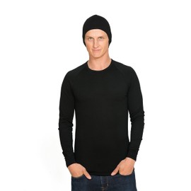 Brass Monkeys - 100% Pure Merino Wool - Skull Cap Beanie - New Zealand Made - Breathable, Ideal for Under Helmets - Black Unisex Hat for Men & Women - Medium