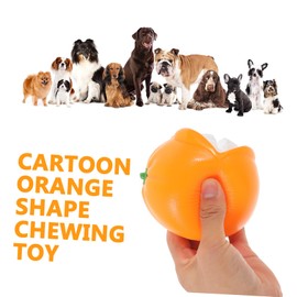 CIYODO Cartoon Orange Squeaky Dog Toy Material Dog Teething Toy Interactive Dog Toy for Large Dogs