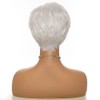 Ladies White Short Fluffy Curly Layered Wigs for Old Women