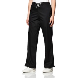 WonderWink Women's Wonderwork Flare Leg Scrub Pant, Black, Small