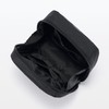 Muji 83458270 Nylon Makeup Pouch, Black, Approx. 6.3 x 5.5