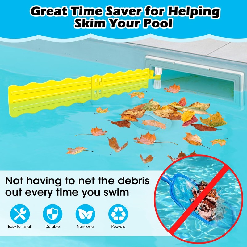 2Pack Pool Debris Catcher Skimmer, Pool Leaf and Debris Remover