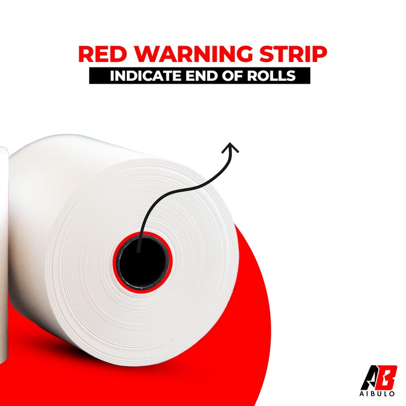 Aibulo Premium Thermal Paper Till Receipt Rolls 50 Rolls -