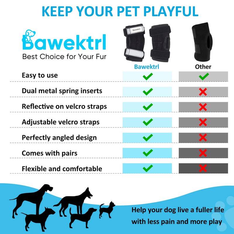 Dog Leg Braces for Rear Legs, Hock Brace for Back