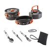 Generic Portable Camping Cookware Set Durable Cooking Pan Teapot for