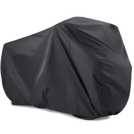 Viaky Bicycle Cover for Two Bikes, Mountain Road Bike Rain Cover with Lock Hole Outdoor Waterproof and Anti Dust Rain Sun UV Protection (Black)