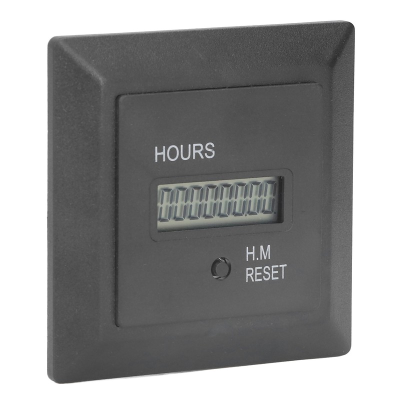 Hour Meter Digital Display Timer Hourmeter Gauge 0‑999999H 59M for