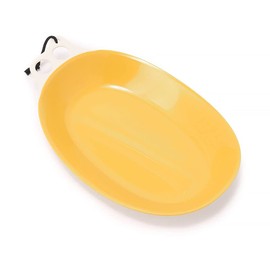 CHUMS CH62-1732-W080-00 Camper Curry Plate, Natural/Yellow 2, 10.2 x 6.7 x 1.5 inches (26 x 17 x 3.7 cm)