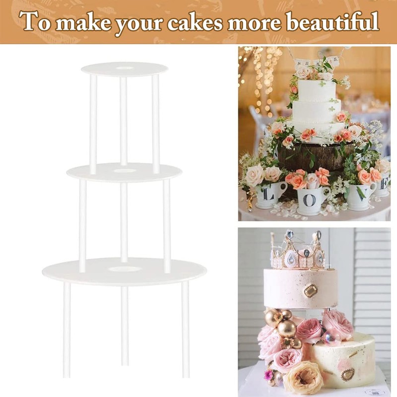 Cake Dowels Rods, 21 Pcs Cake Dowels with 3 Pcs