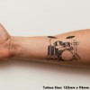 'Drum Set' Temporary Tattoo - Water Resistant, Skin-Safe, Non-Toxic Transfer