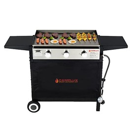 Camplux Propane Gas Grill Griddle 33,000 BTU, 3 Burners Flat Top Gas Griddle, Outdoor Griddle with 20 LB LP Connector for Outdoor Cooking