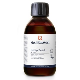Naissance Hanföl (Nr. 206) - 250ml - Kaltgepresst Hanfsamenöl für Gesicht, Haut, Haare