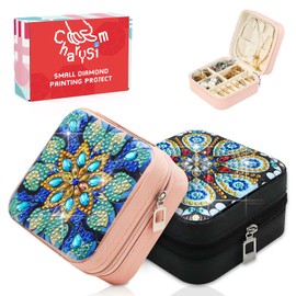2 PC Diamond Art Jewelry Boxes for Adults Craft Kits Women Bedazzling Kit