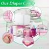 NANYEZH Acrylic Diaper Caddy, Baby Wipes Organizer for Changing Table,