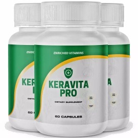 Enriched Vitamins (3 PACK) Keravita Pro -Natural Hair & Nail Growth Formula 180 Capsules