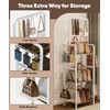 Tuohours 3-Tier Tall Purse Organizer Rack Stand, Floor-Standing Bag Storage