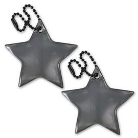funflector Safety Reflector - Star - Black - 2-Pack