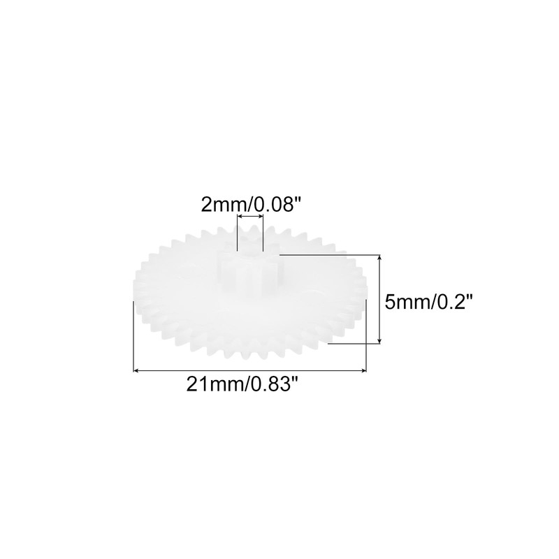 sourcing map 15Pcs Plastic Gears 40 Teeth Plastic Double Gears
