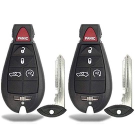 2 New Keyless Entry 5 Buttons Remote Start Car Key Fob Fobik M3N5WY783X, IYZ-C01C for 300 Challenger Charger Durango Jeep Grand Cherokee