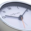 NeXtime alarm clock, "COMPANY ALARM" very silent, white / metallic,