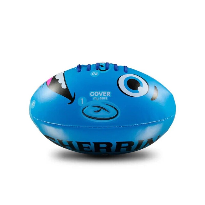 Sherrin Face Footys Super Soft Touch Football, Blue, Size 1