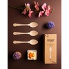 FOOGO Green 100pcs Elegant Disposable Wooden Spoons, FSC® Certified, 100x