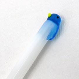 かわいい 手作り ガラス細工 ペンギン マドラー
