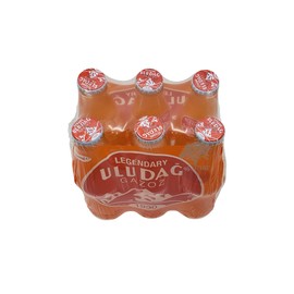 Uludag Legendary Orange Flavored Carbonated Soft Drink - Portakal Efsane Gazoz - 6 Pack (8.4 oz / 250 ml)