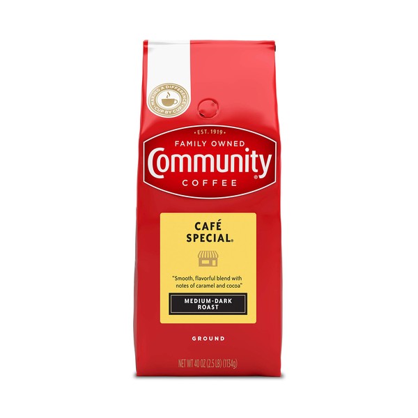 Community Coffee - Café Special Medium-Dark Roast - Premium Ground Coffee - 40 Ounce Bag