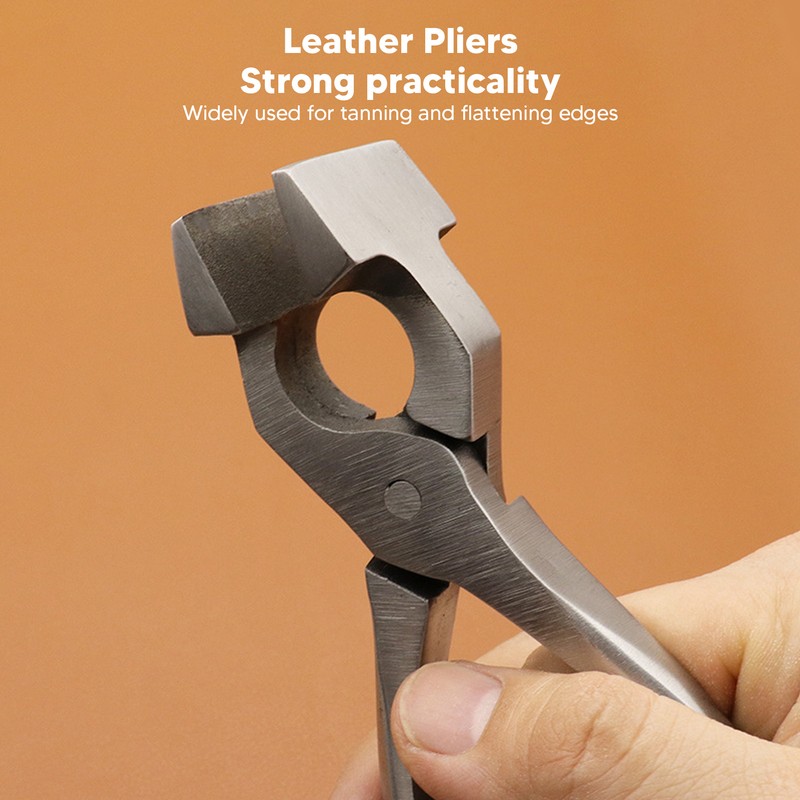 Leather Flatten Pliers Long Handle High Hardness Stainless Steel DIY
