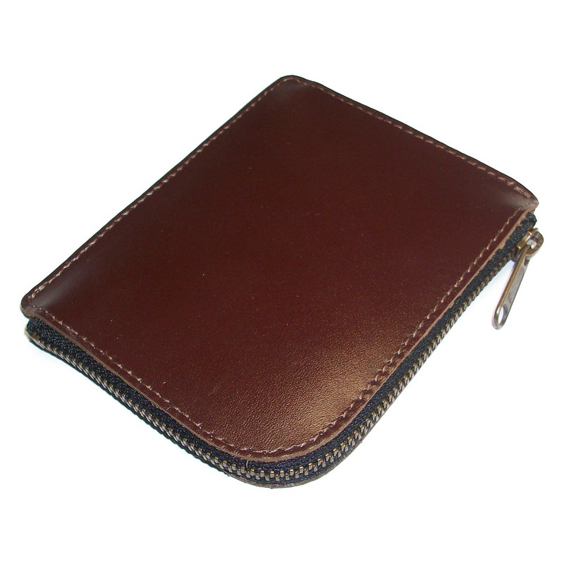 [Leather Workshop Sato] Thin Wallet, L-Shaped Zipper Wallet, Genuine Leather,