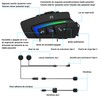 Auriculares Bluetooth para Motocicleta con Micrófono, Micrófono Suave y Duro