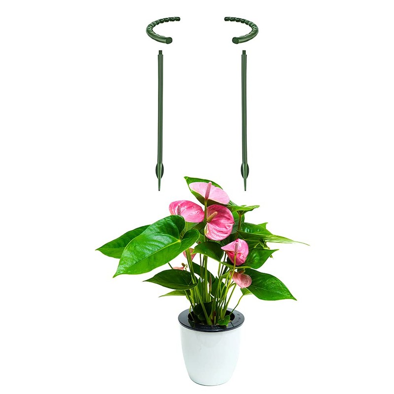 16 Pcs Plant Support Stake Peony Support Ring Cage Half