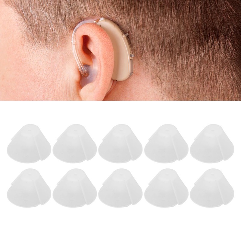 10pcs Hearing Amplifier Ear Plugs Flexible Horn Shaped Silicone Hearing