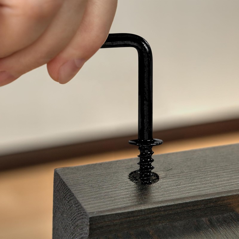 sourcing map Right Angle Hooks, 50Pcs 1/2" L Shaped Screw